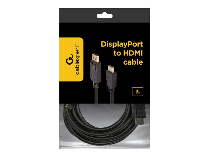 GEMBIRD cable DISPLAYPORT M -> HDMI M 3m