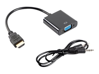 LANBERG AD-0017-BK adapter HDMI-A M ->VGA F with audio cable