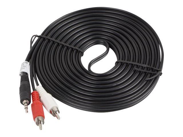 LANBERG CA-MJRC-10CC-0050-BK stereo audio cable Mini Jack 3.5mm M ->2x RCA Cinch 5m