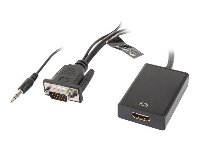 LANBERG AD-0021-BK adapter VGA F + audio 3.5mm -> HDMI F 20cm