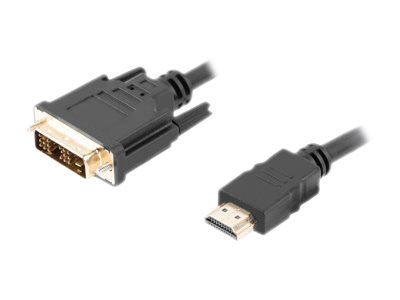 LANBERG CA-HDDV-10CC-0018-BK cable HDMI -> DVI-D 18+1 M/M Single Link. black 1.8m