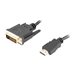 LANBERG CA-HDDV-20CU-0018-BK cable HDMI -> DVI-D 24+1 M/M Dual Link 4K 30Hz. black 1.8m