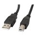 LANBERG CA-USBA-11CC-0030-BK cable USB 2.0 AM-BM with ferrite 3m black