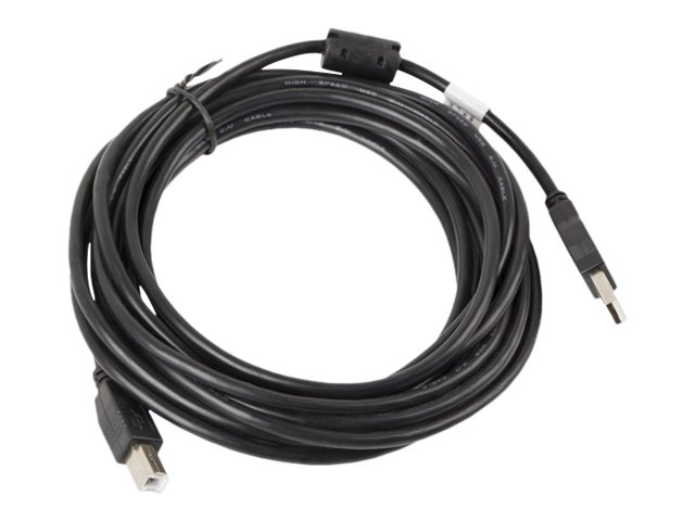 LANBERG CA-USBA-11CC-0050-BK cable USB 2.0 AM-BM with ferrite 5m black