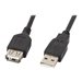 LANBERG CA-USBE-10CC-0050-BK extension cable USB 2.0 AM-AF 5m black