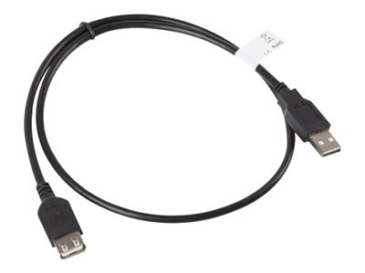 LANBERG CA-USBE-10CC-0007-BK extension cable USB 2.0 AM-AF 70cm black