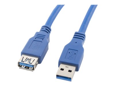 LANBERG CA-US3E-10CC-0030-B extension cable USB 3.0 AM-AF 3m blue