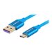 LANBERG CA-USBO-22CU-0018-BL cable Premium Quck Charge 3.0 USB-C M A M 1.8m Blue