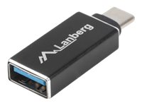 LANBERG AD-UC-UA-02 adapter USB TYPE-C M -AF 3.1 Black