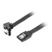 LANBERG CA-SASA-13CU-0050-BK cable SATA DATA II 6GB/S F/F 50cm METAL CLIPS ANGLED Black