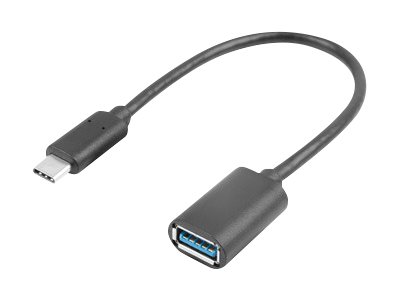 LANBERG AD-UC-UA-04 adapter USB TYPE-C M - USB Type-A F 15cm Black