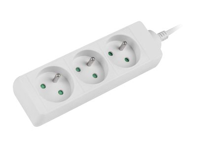 LANBERG PS0-03E-0150-W 1.5M White 3X 230V Lanter EXTENSION PL. CABLE FROM FULL COPPER