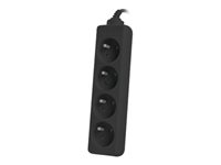 LANBERG PS0-04E-0150-BK 1.5M Black 4X 230V Lanter EXTENSION PL. CABLE FROM FULL COPPER