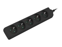 LANBERG PS0-05E-0150-BK 1.5M Black 5X 230V Lanter EXTENSION PL. CABLE FROM FULL COPPER