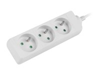 LANBERG PS0-03E-0300-W 3M White 3X 230V Lanter EXTENSION PL. CABLE FROM FULL COPPER