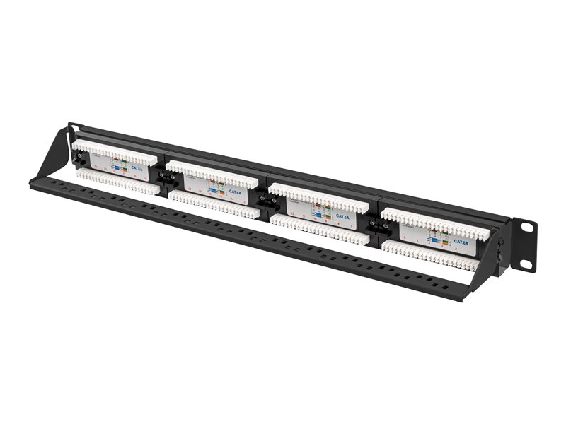 LANBERG patch panel 24 port 1U cat.6A UTP black