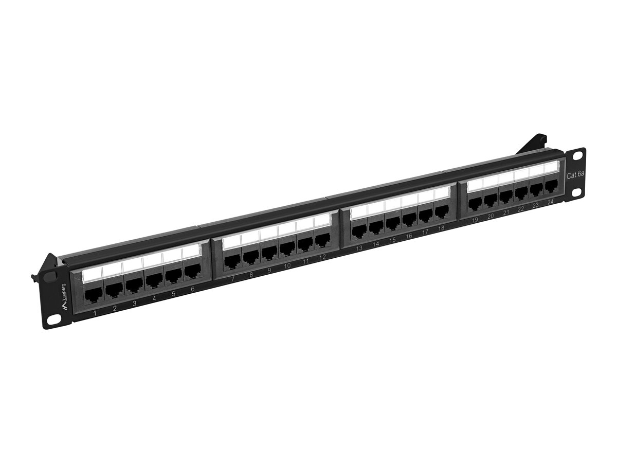 LANBERG patch panel 24 port 1U cat.6A UTP black