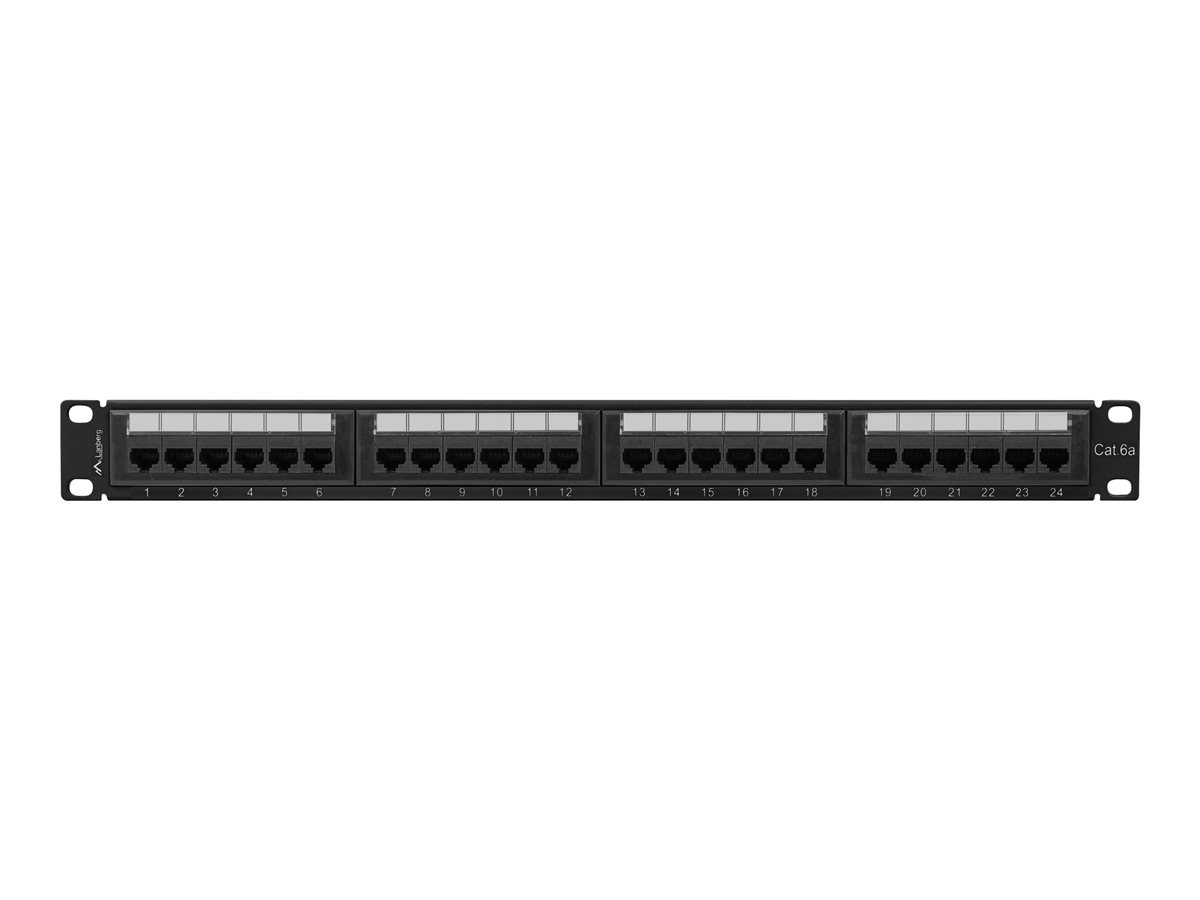LANBERG patch panel 24 port 1U cat.6A UTP black