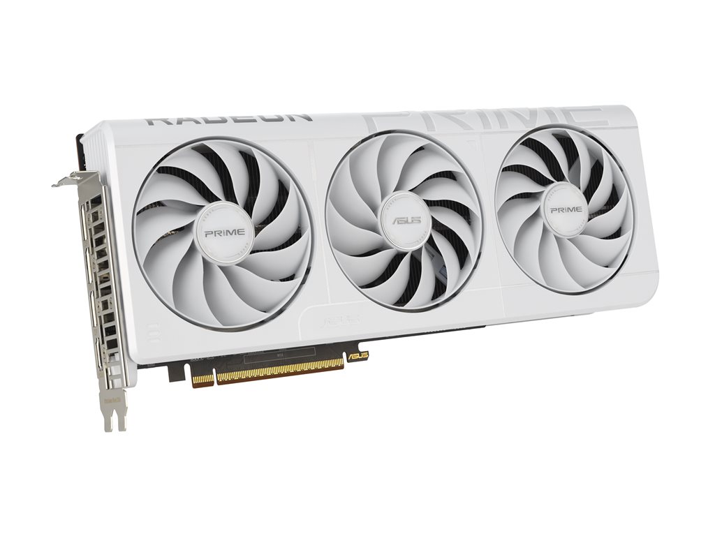 ASUS Prime Radeon RX 9070 XT White OC Edition 16GB GDDR6 Graphics Card PCIe 5.0 HDMI 2.1 DisplayPort 2.1a