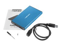 NATEC NKZ-1280 external enclosure RHINO GO for 2.5inch SATA USB 3.0 Blue