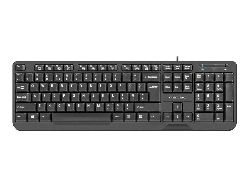 NATEC NKL-0967 Natec Keyboard TROUT SLIM USB US layout black