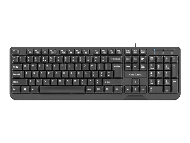 NATEC NKL-0967 Natec Keyboard TROUT SLIM USB US layout black