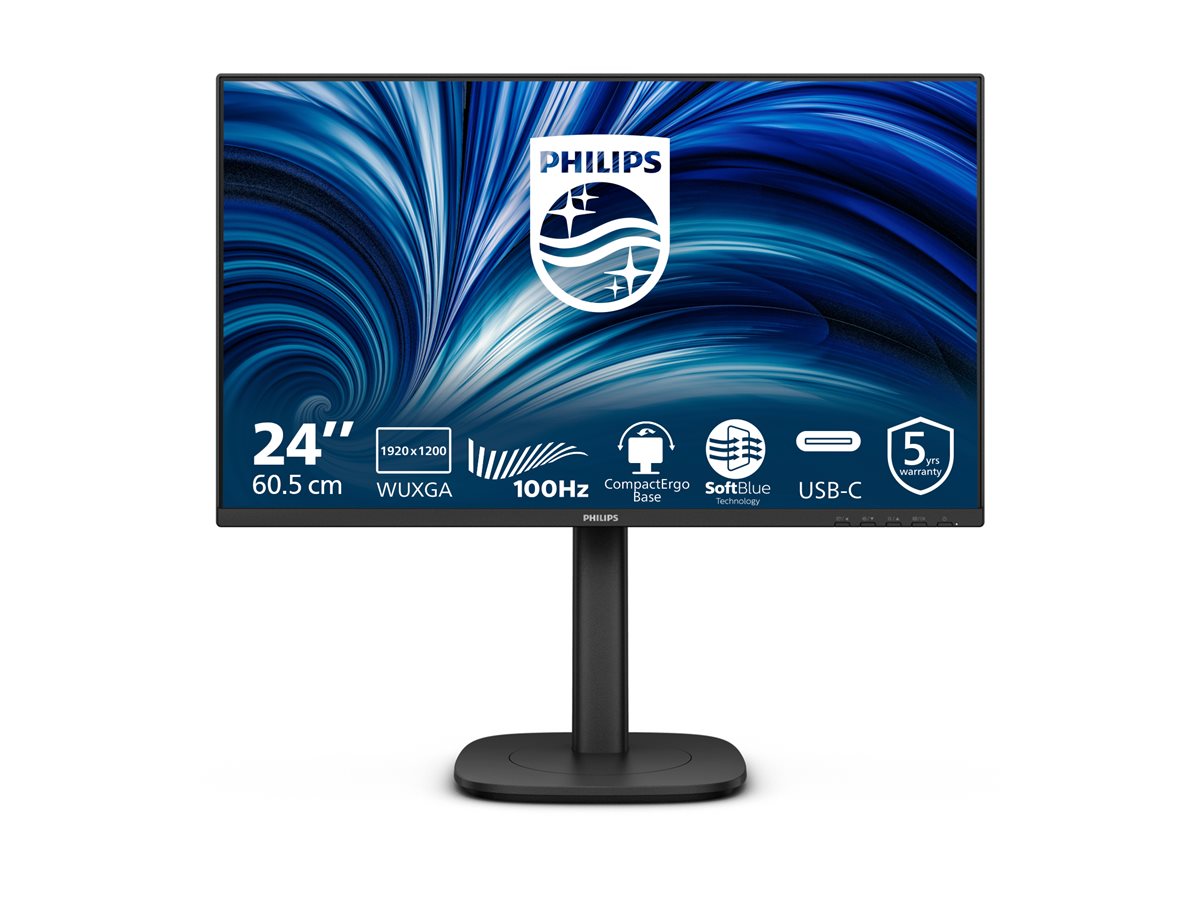 PHILIPS 24inch 1920x1200 100Hz IPS Flat H/A 150 MM DICOM TUV EyeSafe certified USB HUB SPEAKERS DP HDMI Bri 300cd/m2 TCO 10