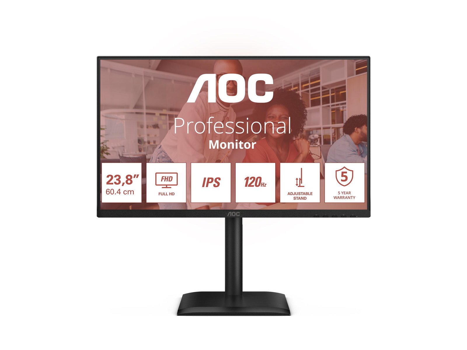 AOC 24E4U 23.8inch FHD IPS 120Hz 4ms 300cd/m2 D-Sub HDMI DP HUB USB PIVOT