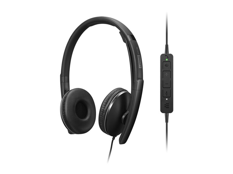 LENOVO Gen2 Headset on-ear wired USB-A black
