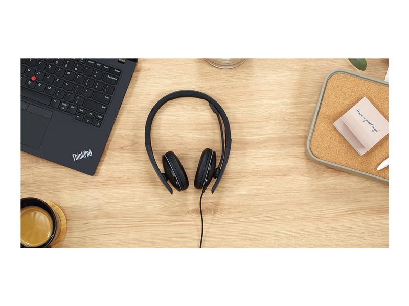 LENOVO Gen2 Headset on-ear wired USB-A black