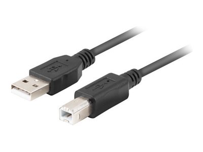 LANBERG CA-USBA-15CU-0030-BK cable USB 2.0 AM-BM with ferrite 3m black