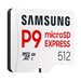 SAMSUNG P9 Express microSD Express Card 512GB 4K UHD NVMe 1.3 800 MB/s Read 310 MB/s Write Memory card for Nintendo Switch 2