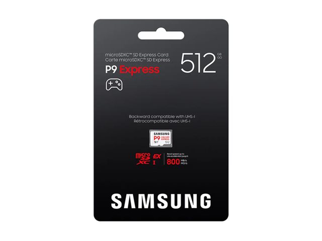 SAMSUNG P9 Express microSD Express Card 512GB 4K UHD NVMe 1.3 800 MB/s Read 310 MB/s Write Memory card for Nintendo Switch 2