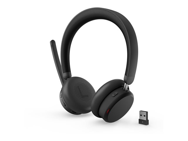 LENOVO 6550 Headset on-ear Bluetooth wireless active noise cancelling USB-C black Certified for Microsoft Teams