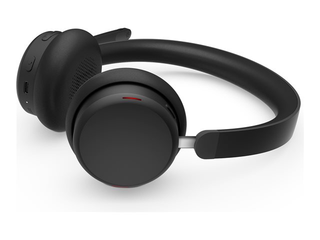 LENOVO 6550 Headset on-ear Bluetooth wireless active noise cancelling USB-C black Certified for Microsoft Teams