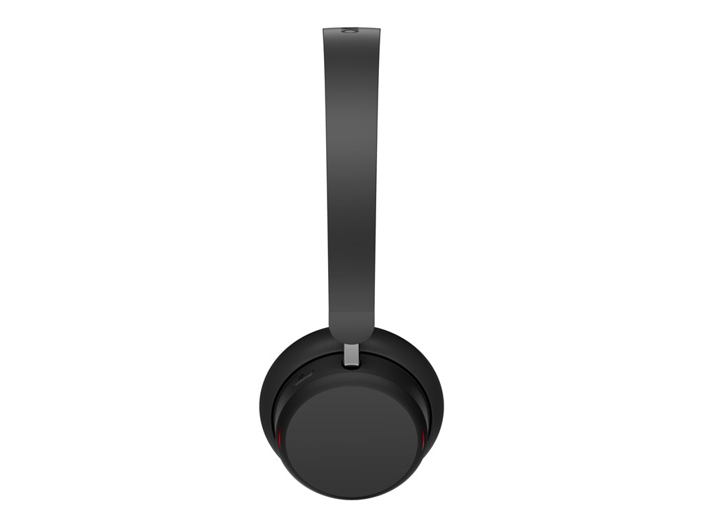 LENOVO 6550 Headset on-ear Bluetooth wireless active noise cancelling USB-C black Certified for Microsoft Teams