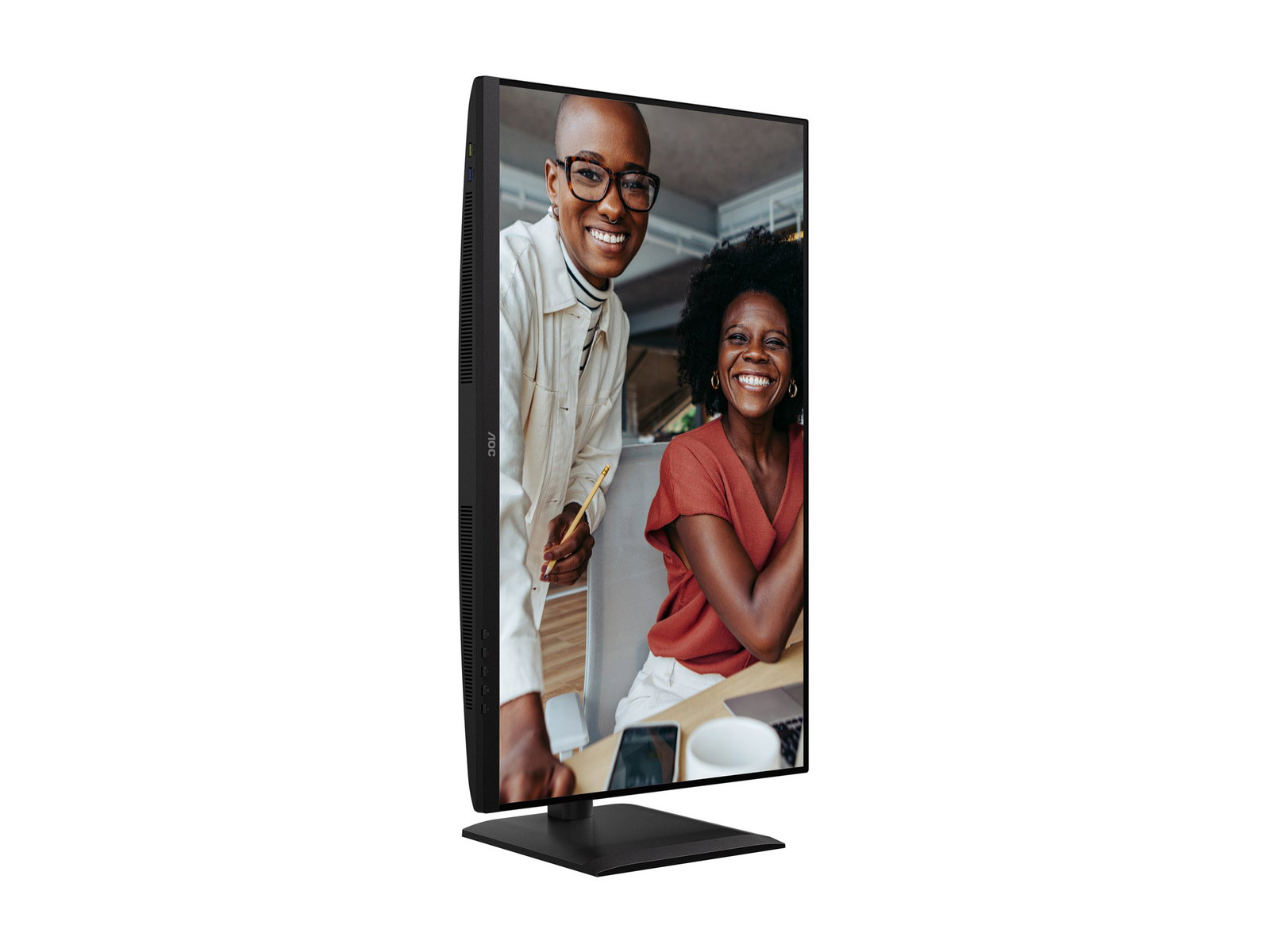 AOC 31.5inch 2560x1440 100Hz IPS Flat H/A 180 MM Adaptive Sync TUV EyeComfort Hardware USB HUB SPEAKERS Anti Blue light DP HDMI