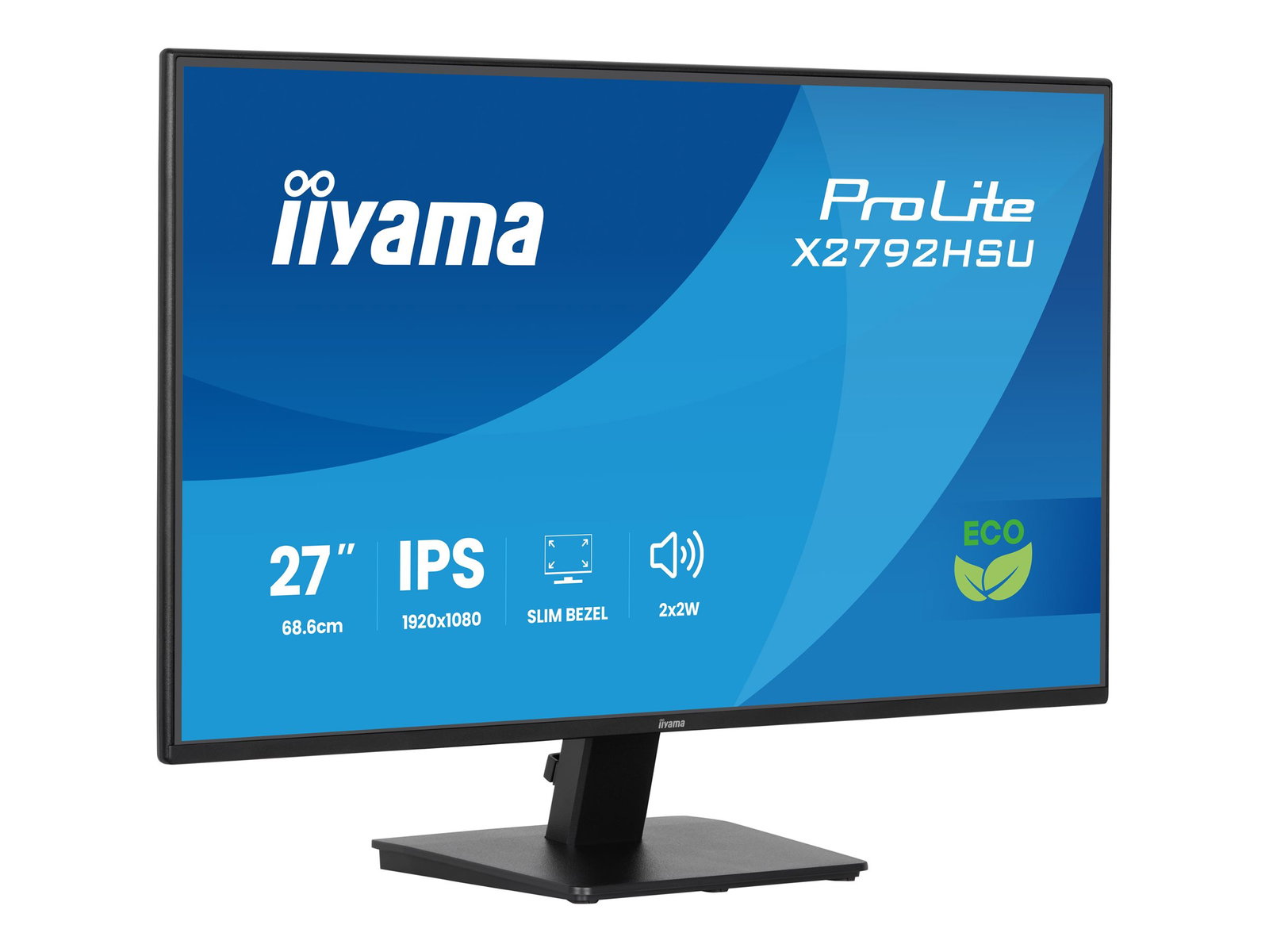 IIYAMA X2792HSU-B1 27inch IPS FHD 4-side slim bezel EyeSafe 2.0 120Hz 300cd/m2 3ms HDMI DP USB 2x3.2 Speakers