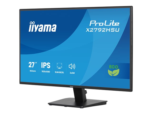 IIYAMA X2792HSU-B1 27inch IPS FHD 4-side slim bezel EyeSafe 2.0 120Hz 300cd/m2 3ms HDMI DP USB 2x3.2 Speakers