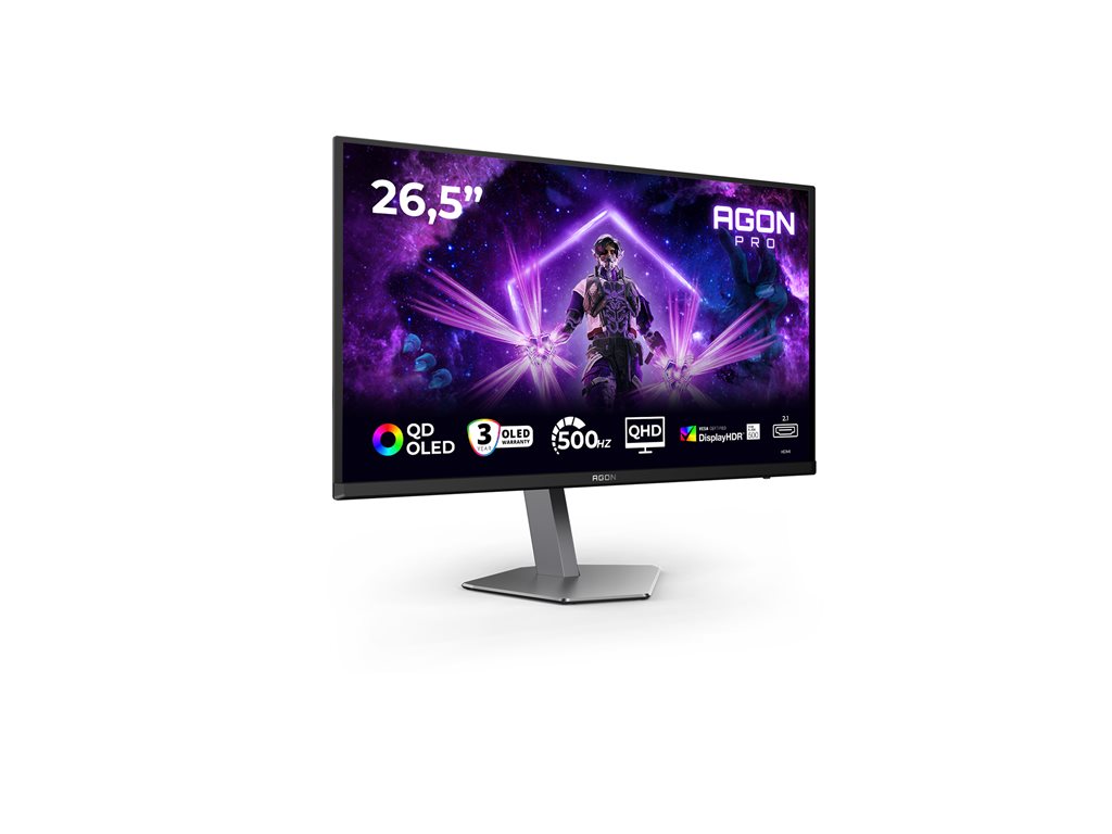 AOC AG276QKD2 26.5inch 2560x1440 QD OLED Flat H/A 130MM QD Oled 500Hz USB HUB DP HDMI 1000cd/m2