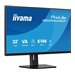 IIYAMA XB3294UHSCP-B1 32inch VA-panel 3840x2160 UHD 15cm Height Adj. Stand 350cd/m 2ms Speakers USB-C Dock LAN/KVM/95W PD