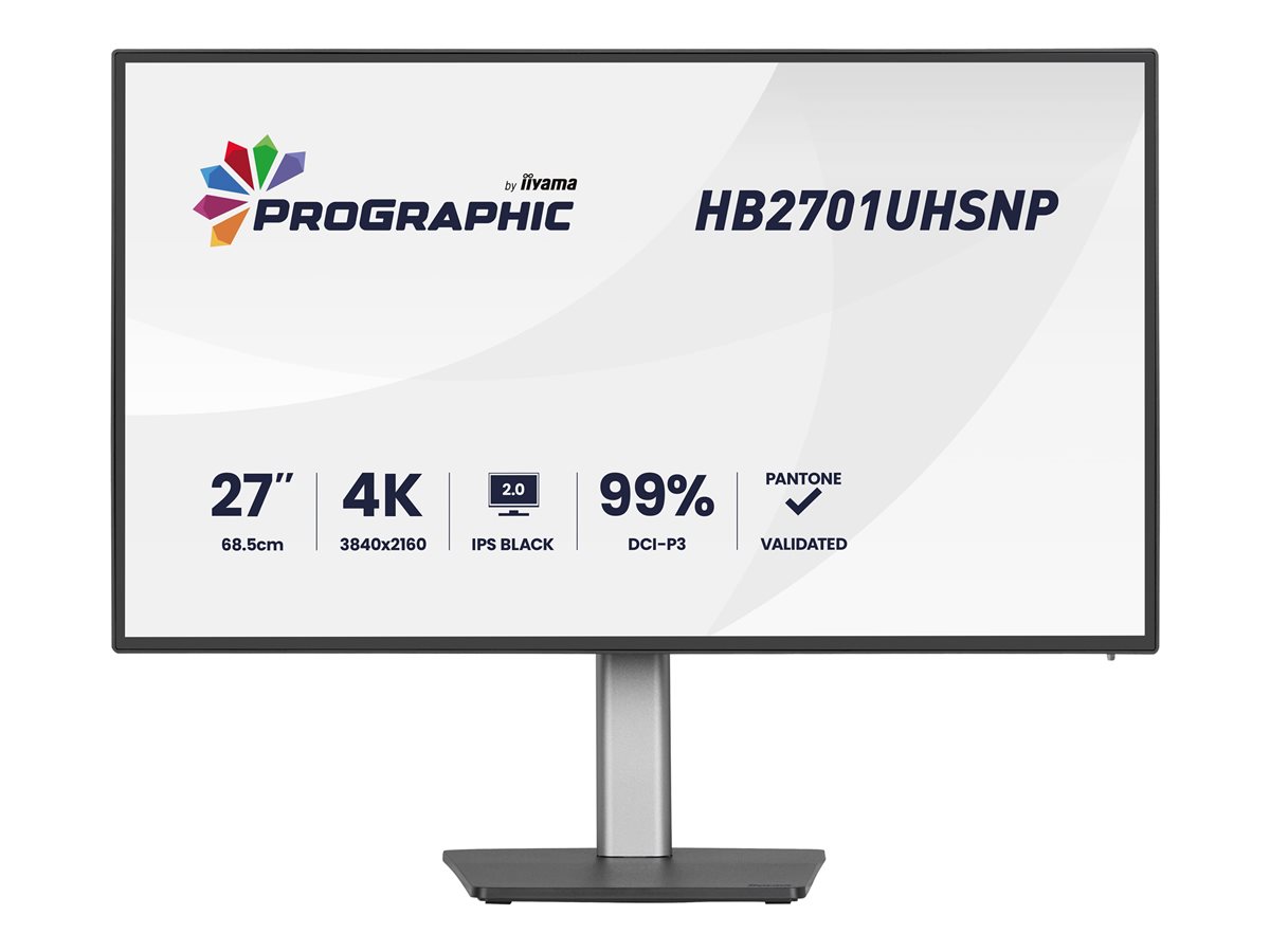 IIYAMA HB2701UHSNP-B1 27inch IPS BLACK 2.0 panel 3840x2160 UHD DCI-P3 99perc Pantone Certified Delta E