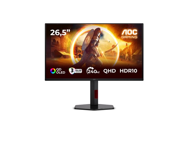 AOC Q27G4ZDR 27inch OLED 2560x1440 240Hz Adaptive Sync Response time GtG 0.03ms 2 x USB-A 1 x USB-B HDMI 2.1 x 2 DisplayPort 1.4 x 1
