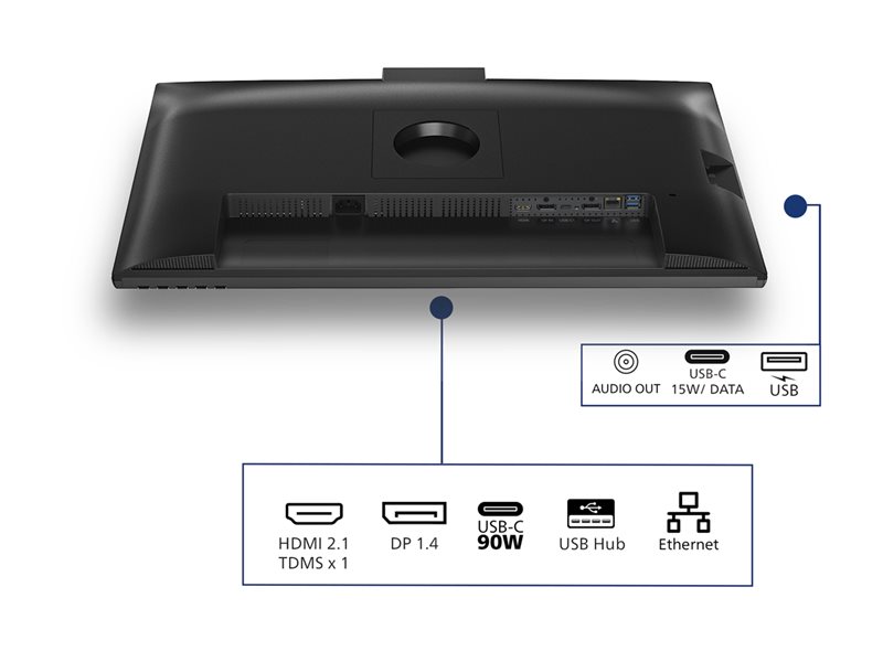 PHILIPS 27inch 2560x1440 120Hz IPS Flat H/A 150 MM USB C DOCKING DISPLAY 90W Daisy chain with 27B2N3500J Smart Link Sync