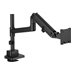 DIGITUS Single Monitor Mount 57inch 27kg Gas Spring VESA: 75x75 100x100 Black