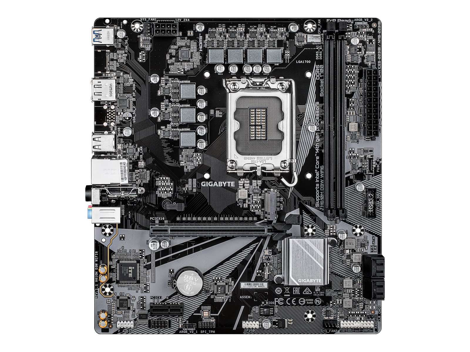 GIGABYTE H610M D3W WIFI6 LGA1700 2xDDR5 4xSATA 1xM.2