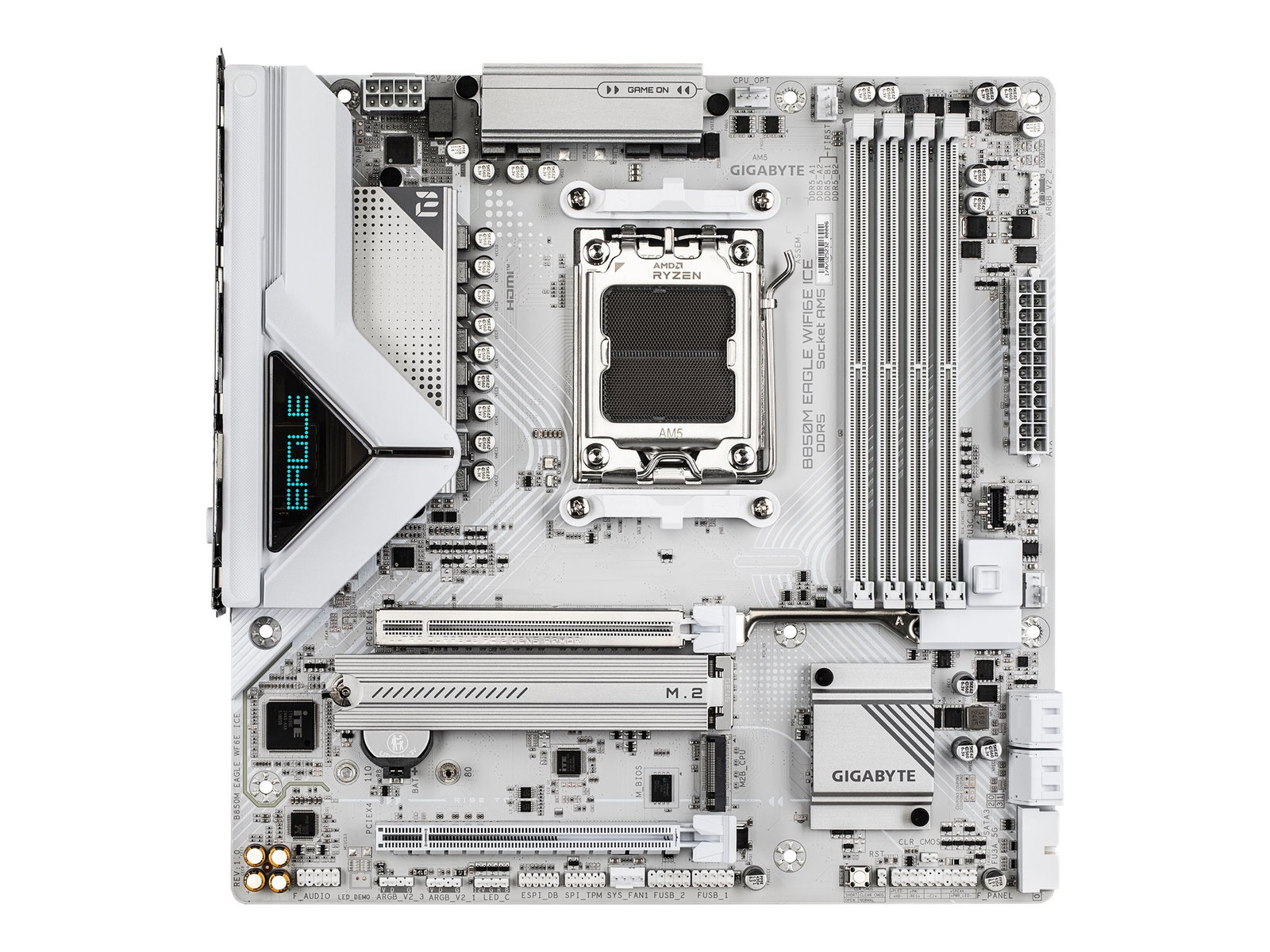 GIGABYTE B850M EAGLE WF6E ICE AM5 4xDDR5 4xSATA 2xM.2 1xHDMI 2xDP