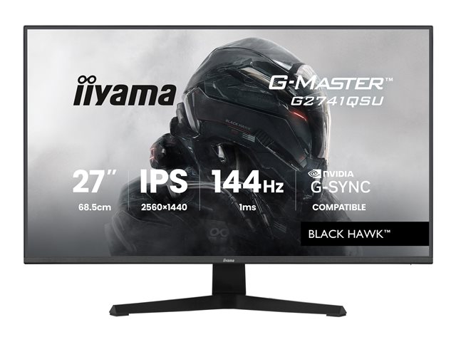 IIYAMA G2741QSU-B1 27inch IPS Gaming G-Master Black Hawk FreeSync 2560x1440 144Hz 300cd/m HDMI DisplayPort 1ms MPRT