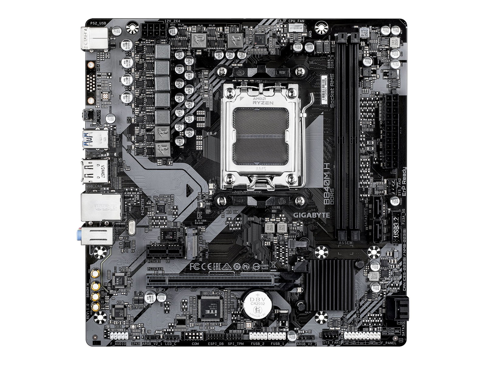 GIGABYTE B840M H AM5 2xDDR5 4xSATA 1xM.2 1xHDMI 1xDP
