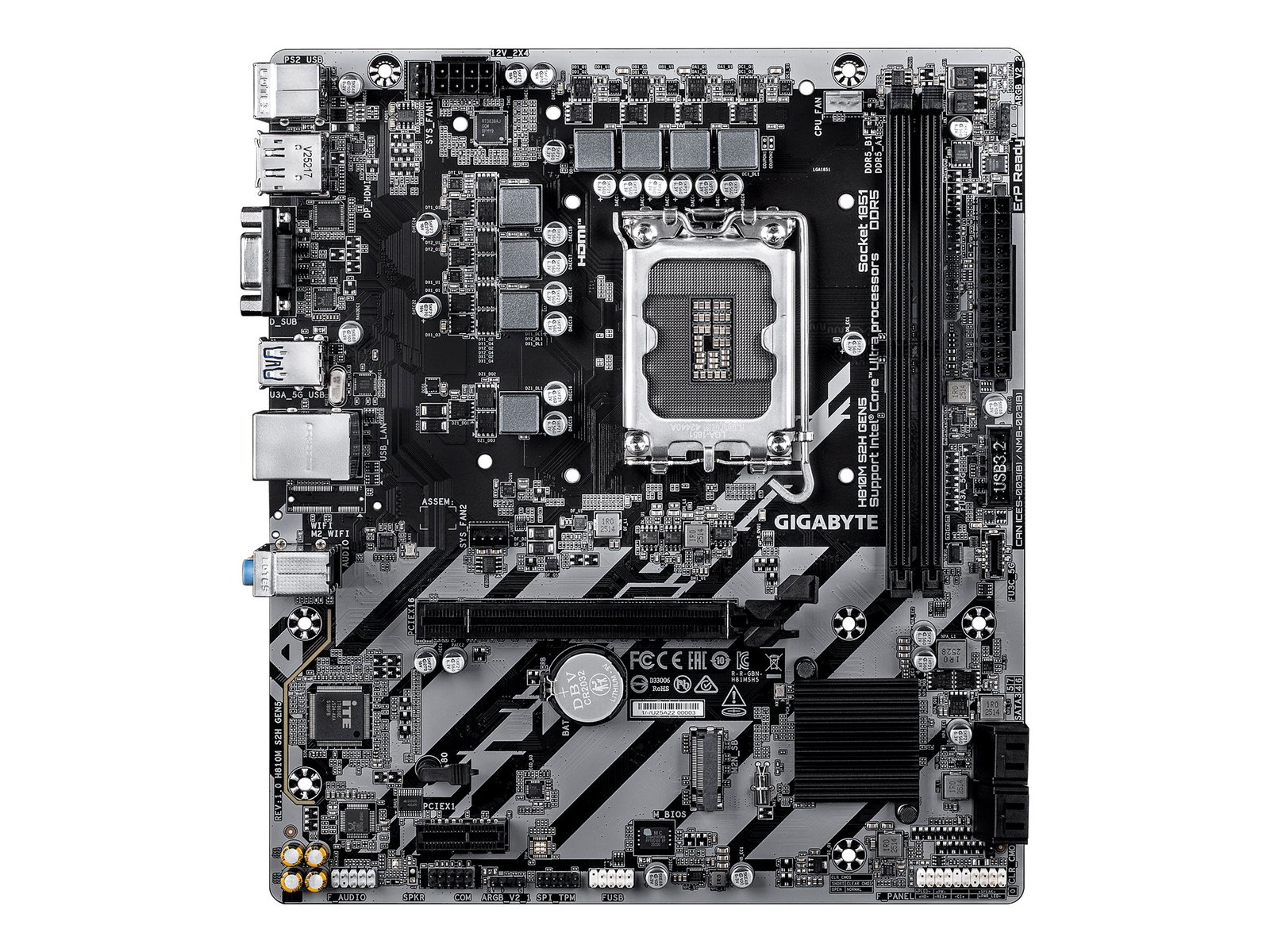 GIGABYTE H810M S2H GEN5 LGA1851 1xHDMI 1xDP